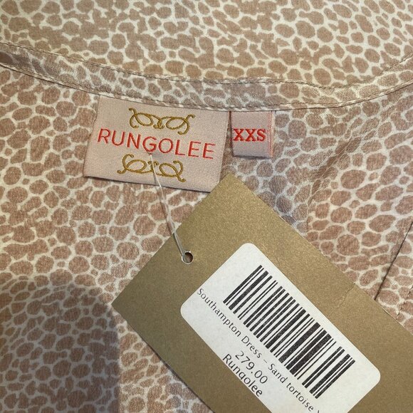 Rungolee Womens NWT Silk Wrap Dress Sz XXS Dainty Event Glam Party Animal Print - Picture 11 of 15